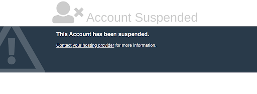 如何在您的网站上修复“此帐户已被暂停”消息