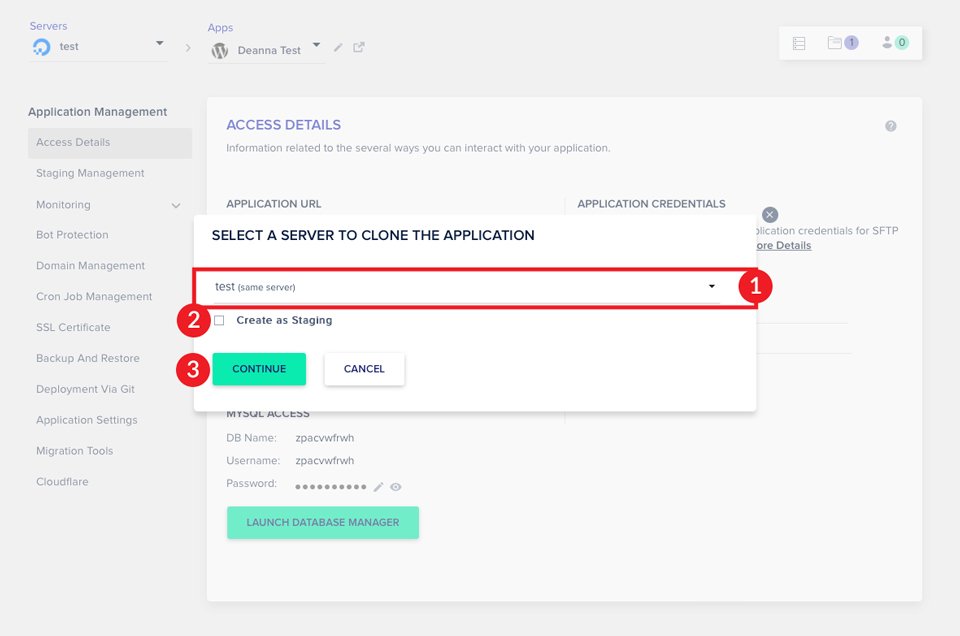 如何在 Cloudways Divi 主机上使用暂存和克隆工具-第20张图片-Ceacer网络