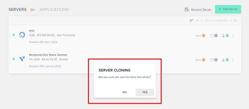 如何在 Cloudways Divi 主机上使用暂存和克隆工具-第16张图片-Ceacer网络